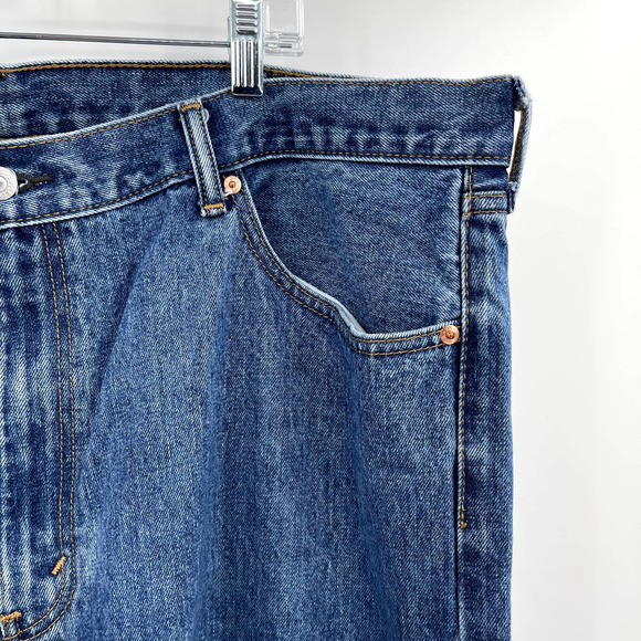 Levi's 505 REGULAR FIT MEN'S JEANS Medium Stonewash Non Stretch Size 44 x 32‎ - Picture 10 of 14